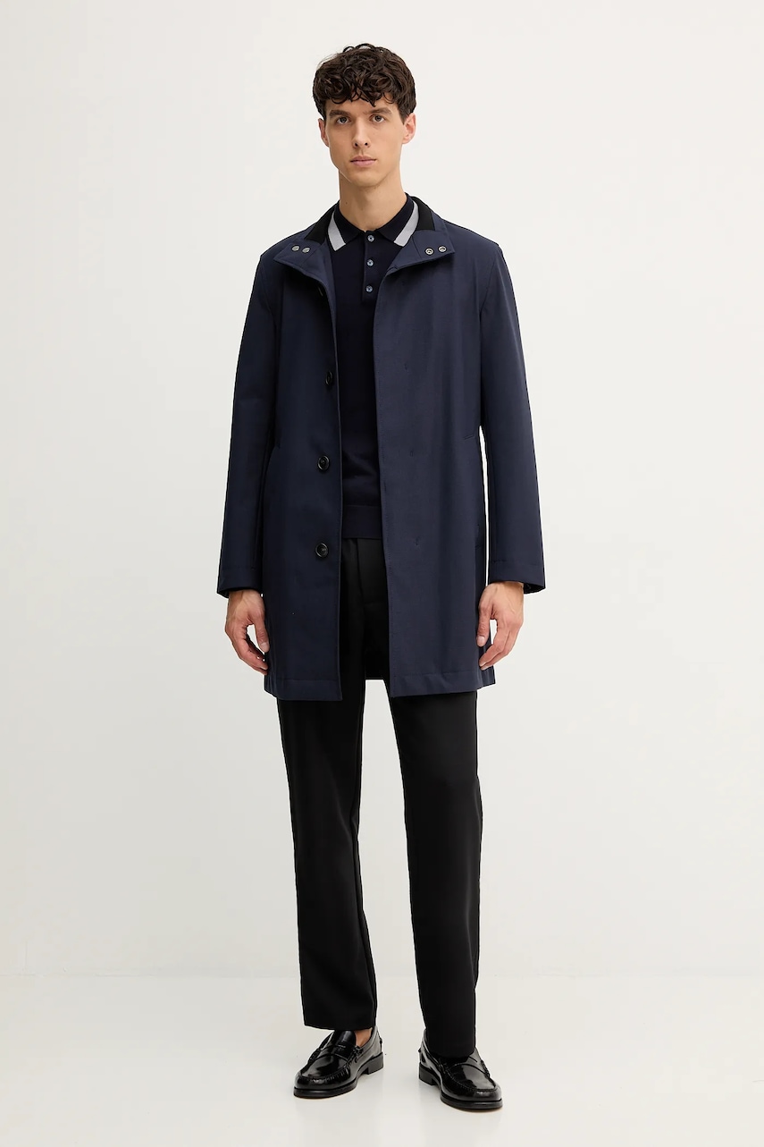 Пальто с примесью шерсти BOSS цвет синий 50546964 Пальто с примесью шерсти BOSS цвет синий 50546964
