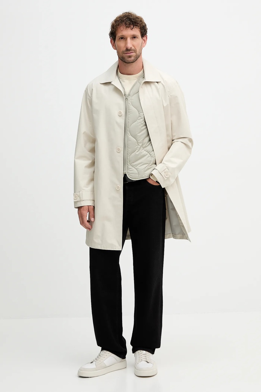 Пальто United Colors of Benetton цвет бежевый  2VYAUN06L