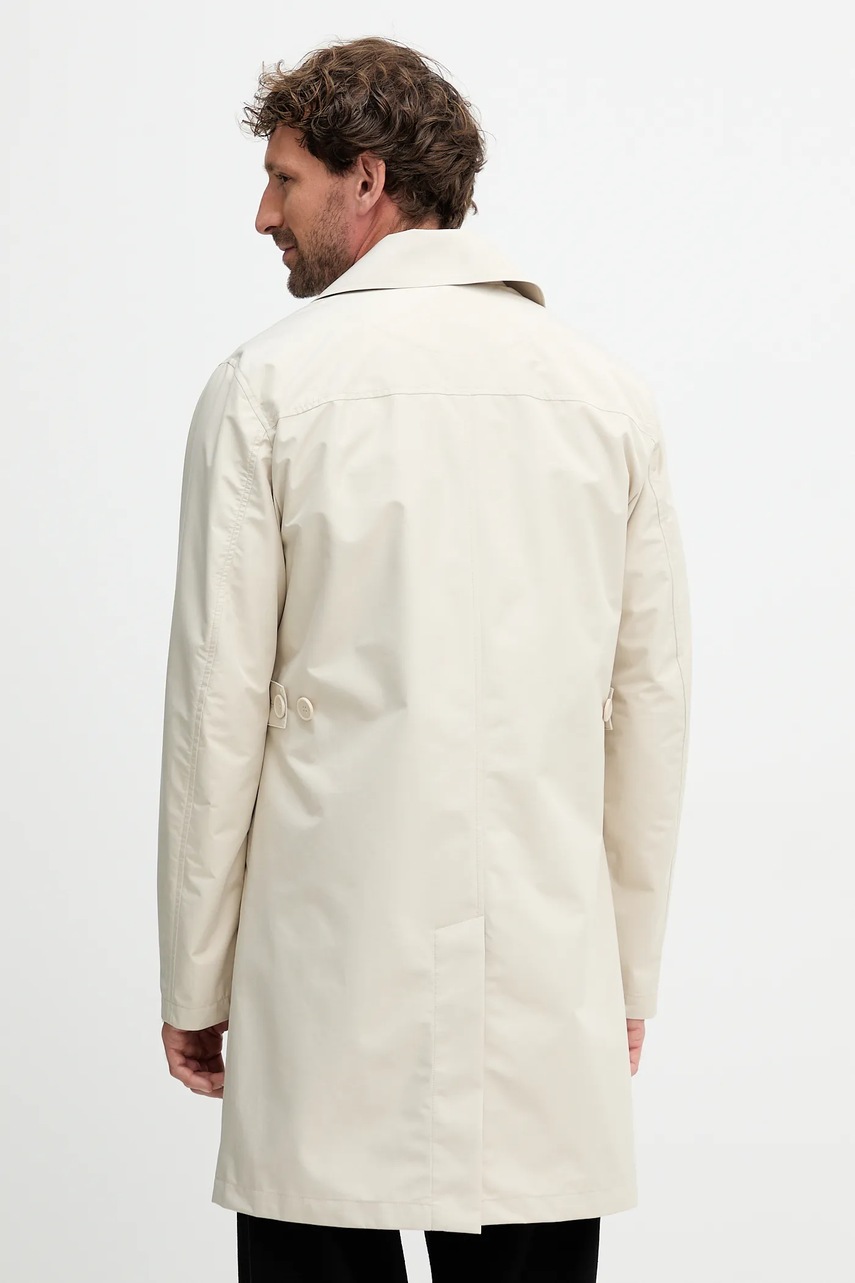 Παλτό United Colors of Benetton χρώμα: μπεζ, 2VYAUN06L φωτογραφία