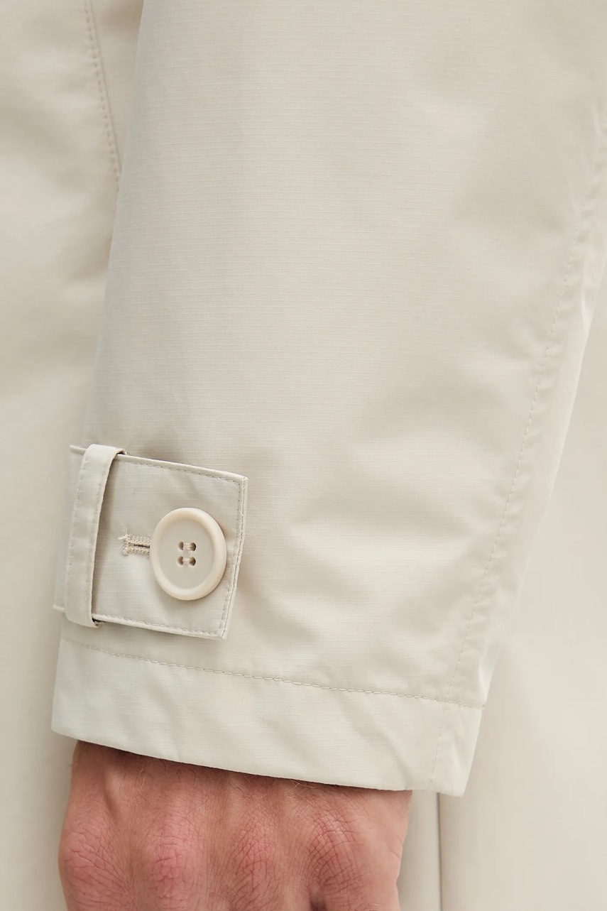 Παλτό United Colors of Benetton χρώμα: μπεζ, 2VYAUN06L φωτογραφία