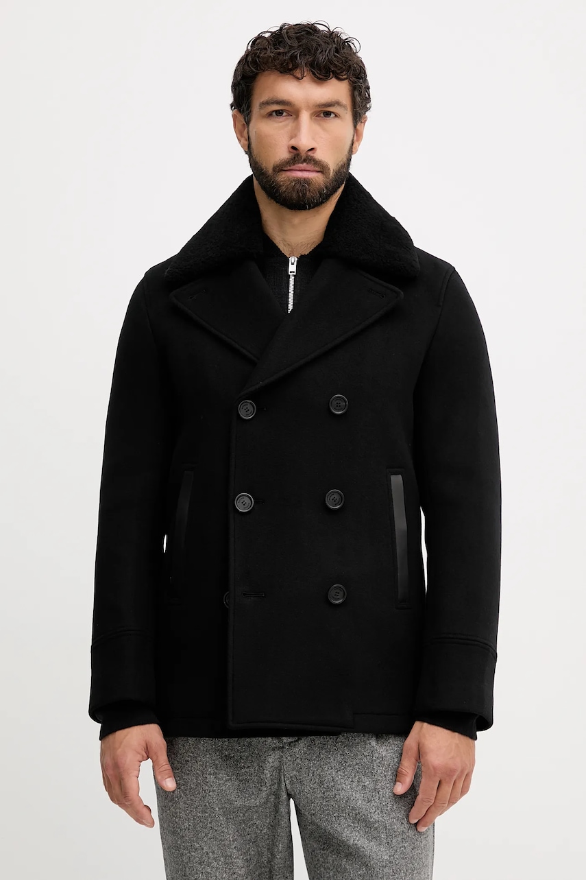 MACKAGE palton de lână culoarea negru, COLE