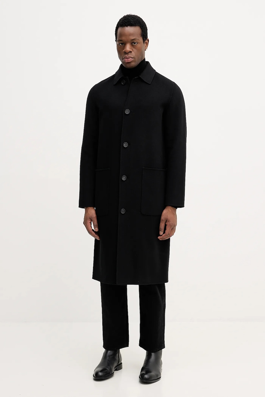 MACKAGE palton de lână culoarea negru, BECKETT