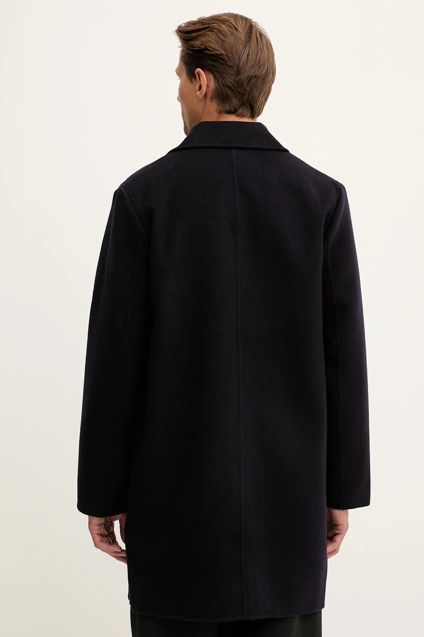 Μάλλινο παλτό PS Paul Smith χρώμα: ναυτικό μπλε, M2R-667Z-T22484 φωτογραφία