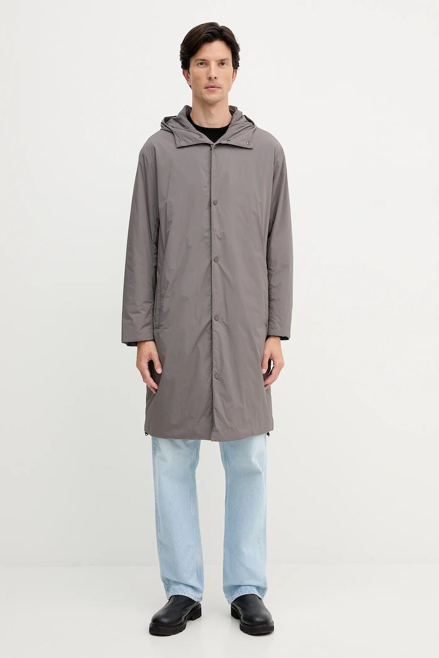 Armani Exchange geacă culoarea gri, de tranziție, XM001117 AF16341