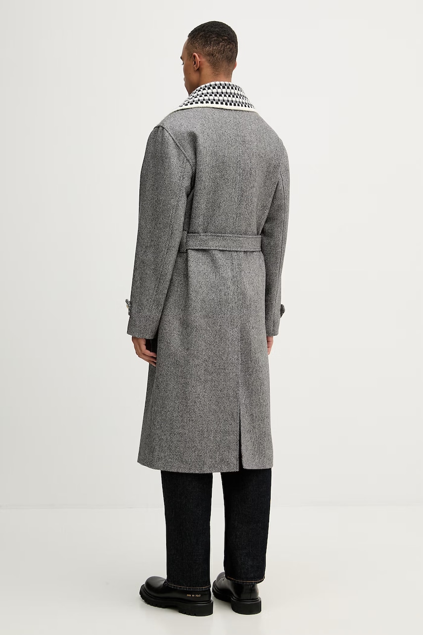 Vlnený kabát Drôle de Monsieur Le Manteau Tweed