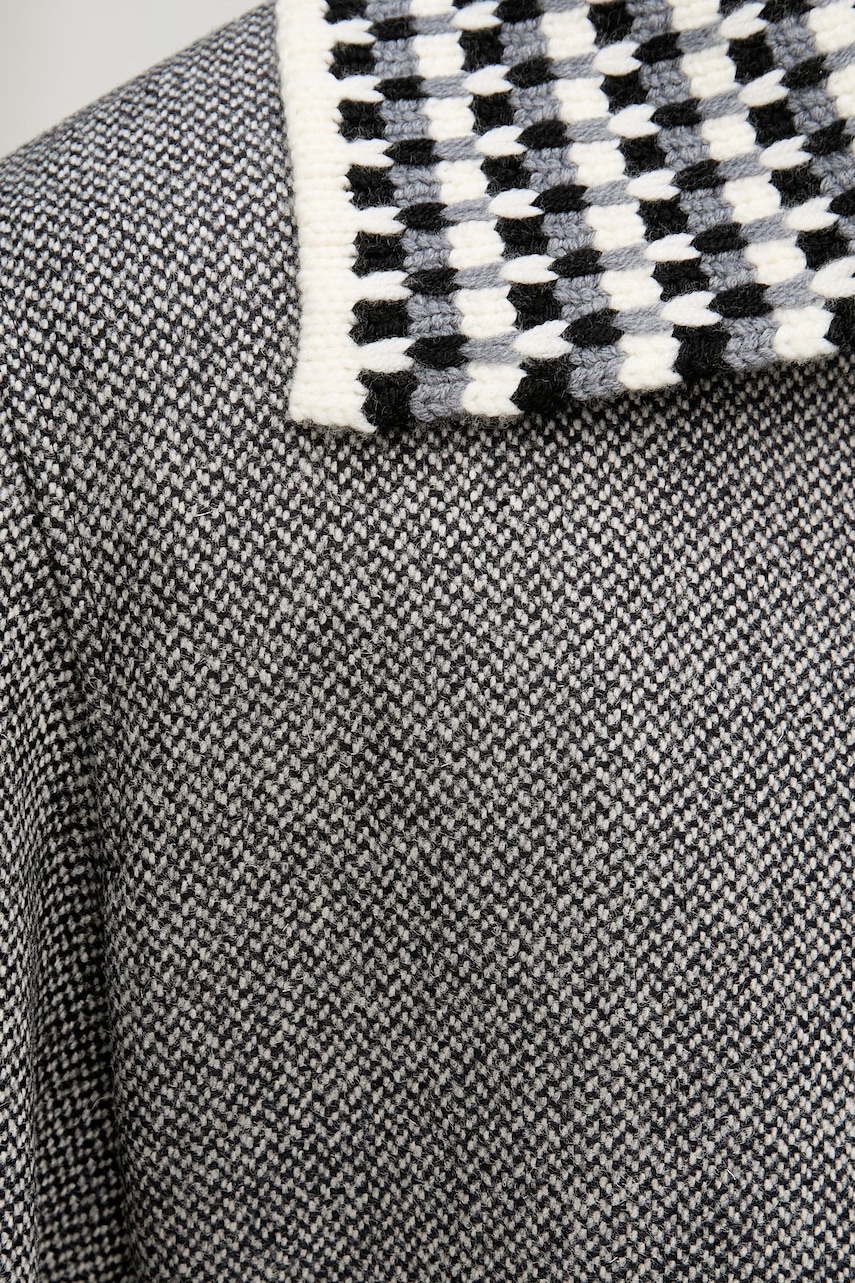 Vlnený kabát Drôle de Monsieur Le Manteau Tweed