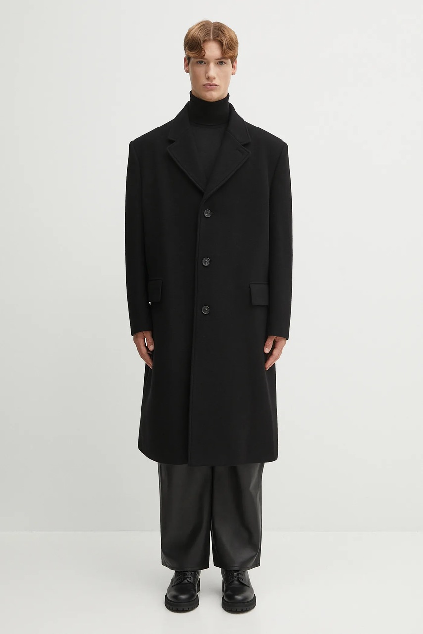 MM6 Maison Margiela palton de lână culoarea negru, SH2AA0014.M35469.900