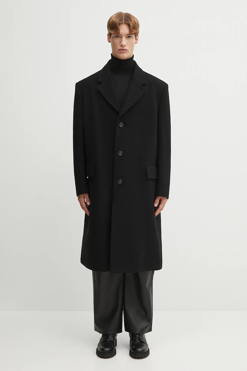 MM6 Maison Margiela palton de lână culoarea negru, SH2AA0014.M35469.900