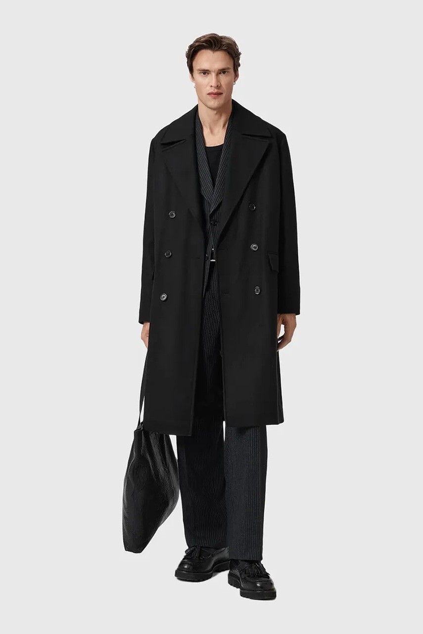 Kabát s příměsí vlny AllSaints CURRAN (obrázek 6)