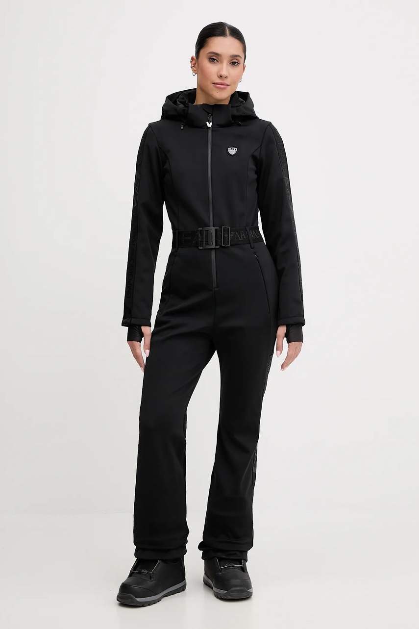 EA7 Emporio Armani costum de ski culoarea negru, AF13891.7W000791