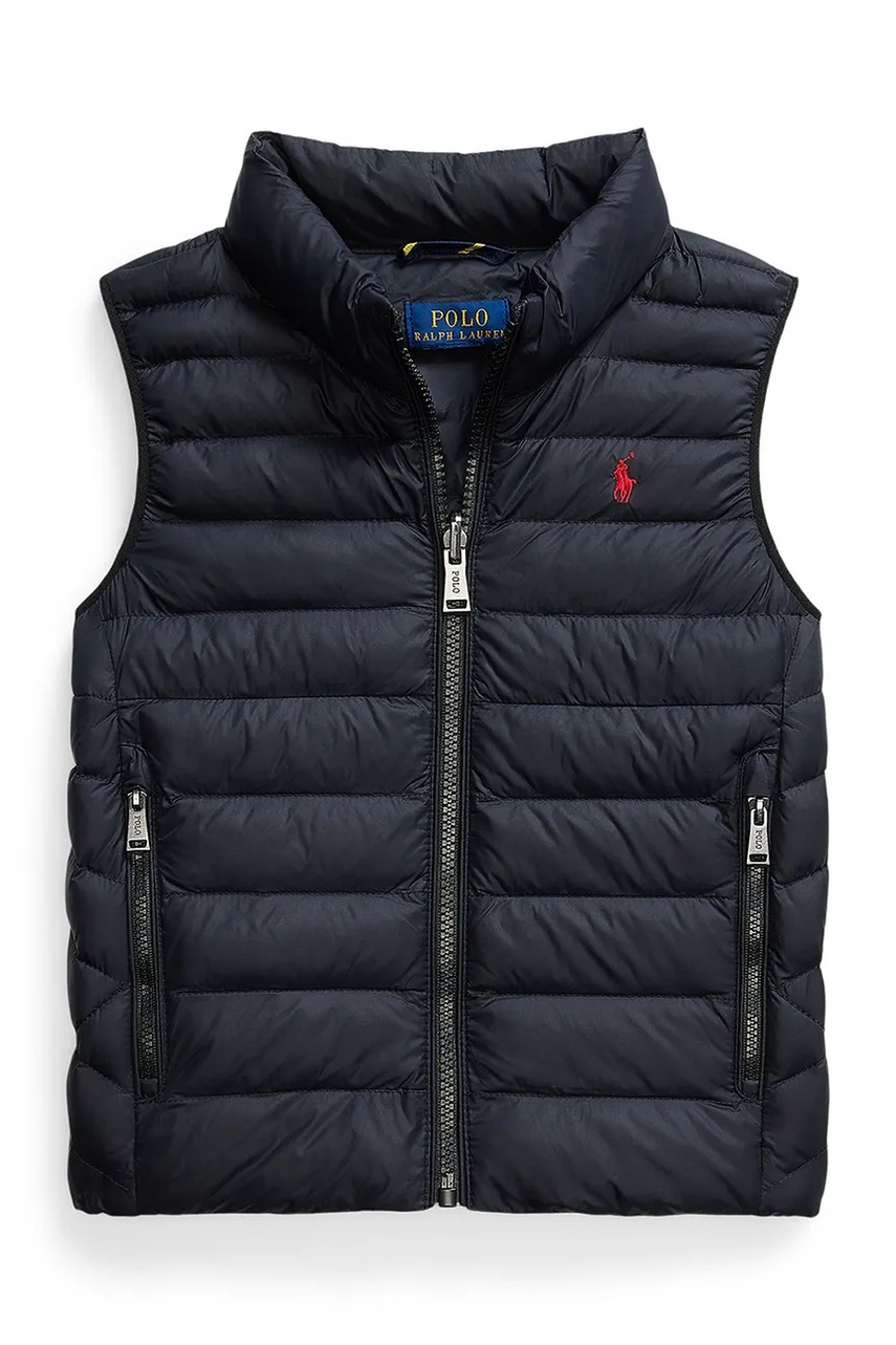 Levně Dětská vesta Polo Ralph Lauren černá barva, 322969872001