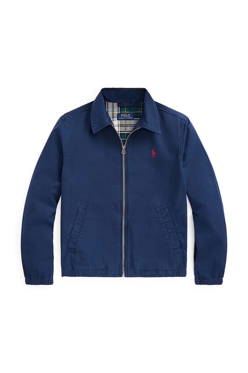 Детская хлопковая куртка Polo Ralph Lauren цвет синий 323934661002 Детская хлопковая куртка Polo Ralph Lauren цвет синий 323934661002