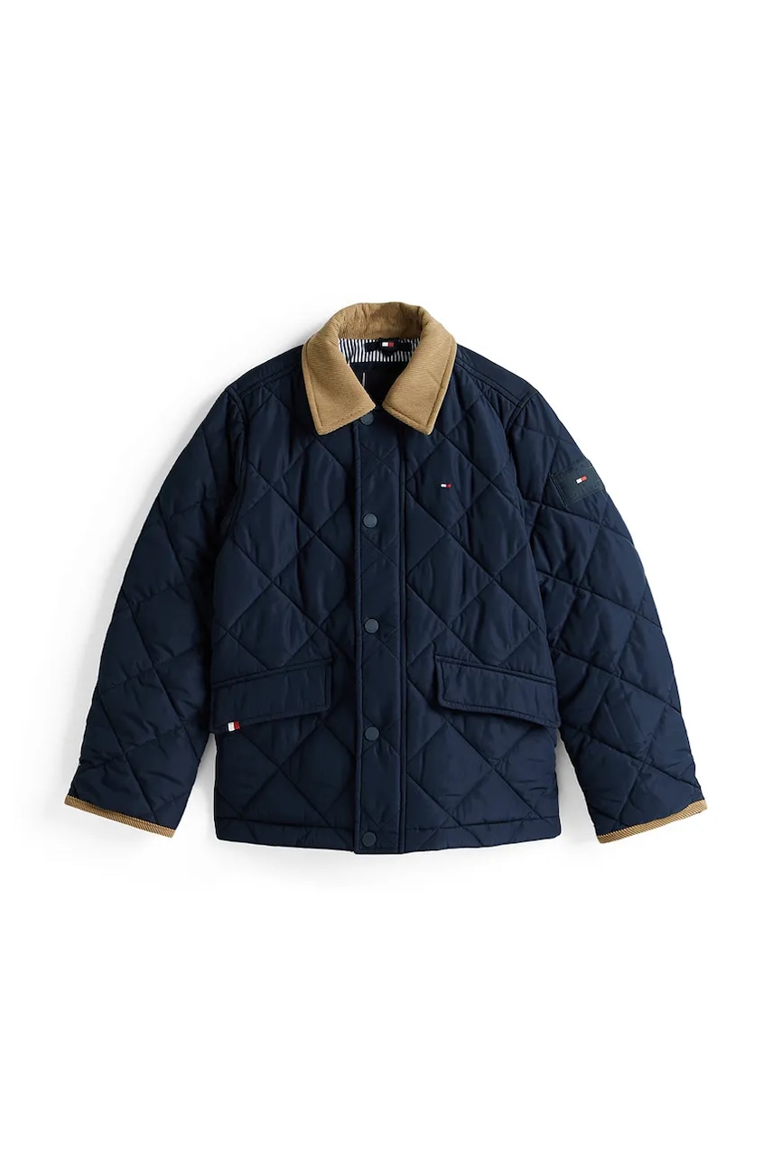 Детская куртка Tommy Hilfiger цвет синий KB0KB09814 Детская куртка Tommy Hilfiger цвет синий KB0KB09814