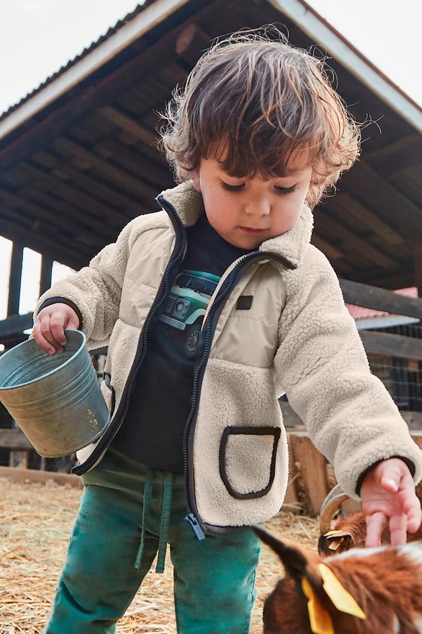 Mayoral hanorac polar pentru copii culoarea bej, uni, 2427