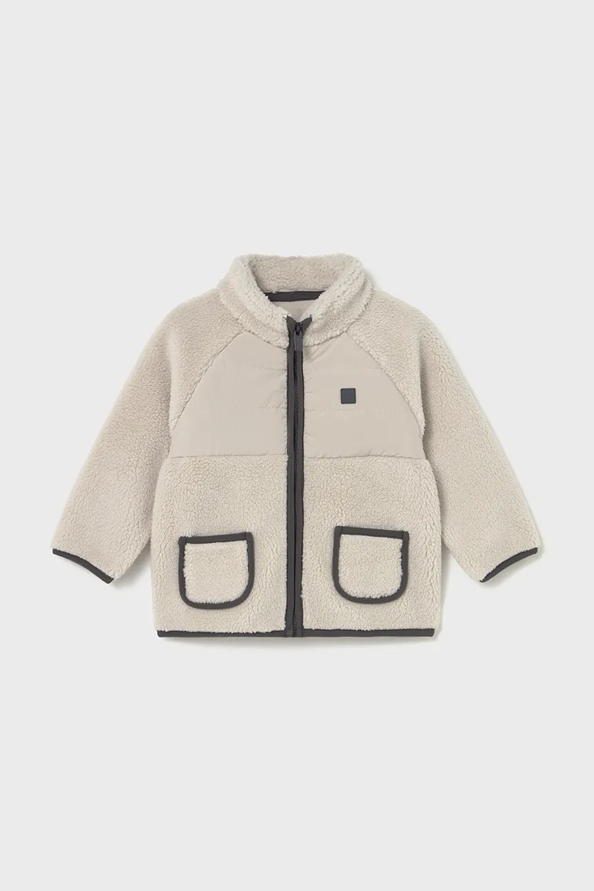 Детская куртка из флиса Mayoral цвет бежевый однотонная 2427