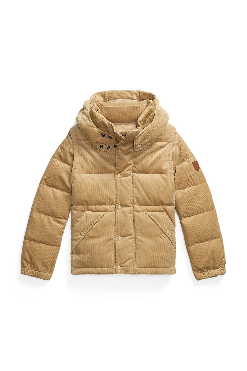 Levně Dětská bavlněná bunda Polo Ralph Lauren béžová barva, 323978448003