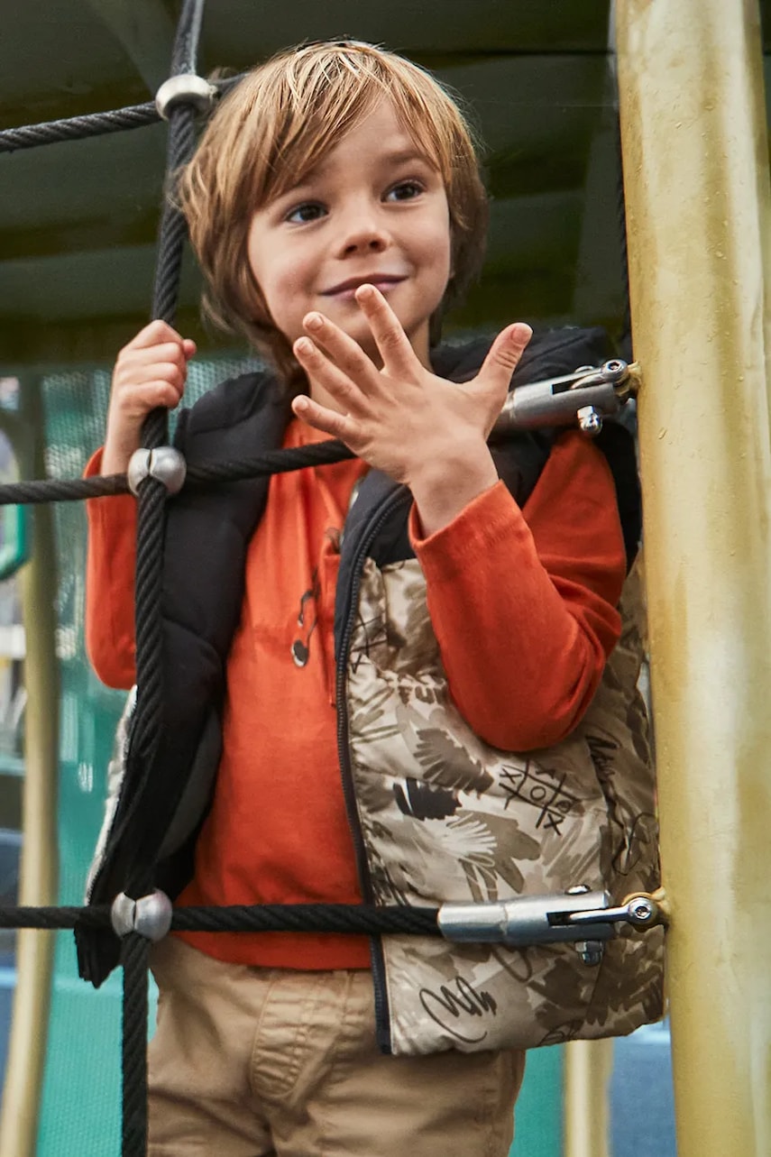 Mayoral vesta cu doua fete pentru copii culoarea negru, 4382