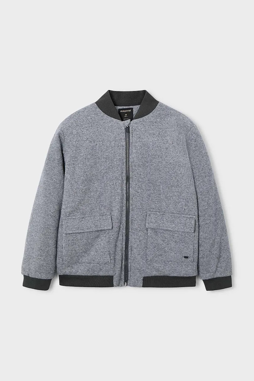 Mayoral geacă bomber pentru copii culoarea gri, 4415