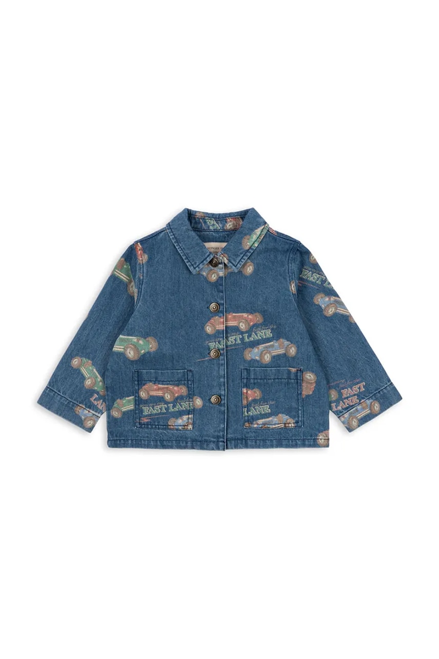 Levně Dětská riflová bunda Konges Sløjd MAGOT JACKET GOTS tmavomodrá barva, KS103886