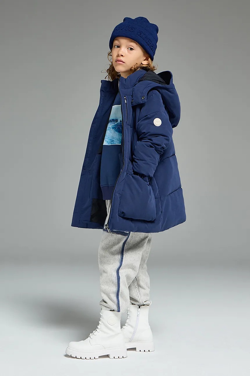 Levně Dětská bunda Emporio Armani tmavomodrá barva, EB000511 AF13373