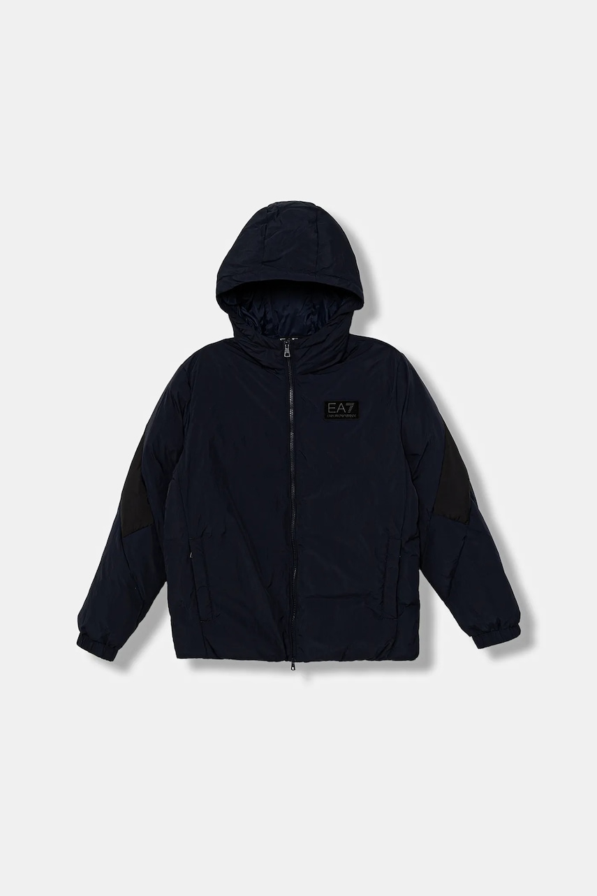 Levně Dětská bunda EA7 Emporio Armani tmavomodrá barva, 7B000233 AF15951