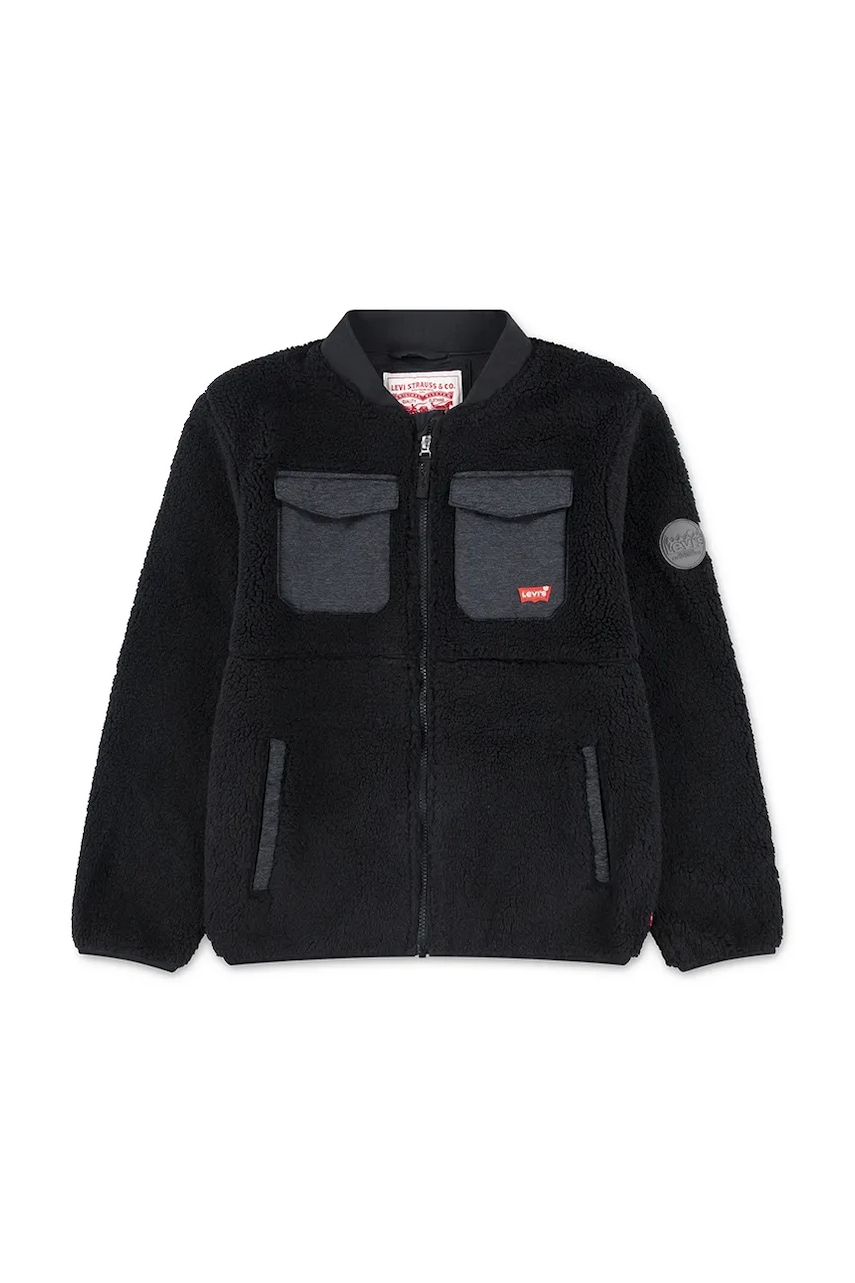 Levi\'s geacă copii UTILITY PKT SHERPA JKT culoarea negru, 9EN627