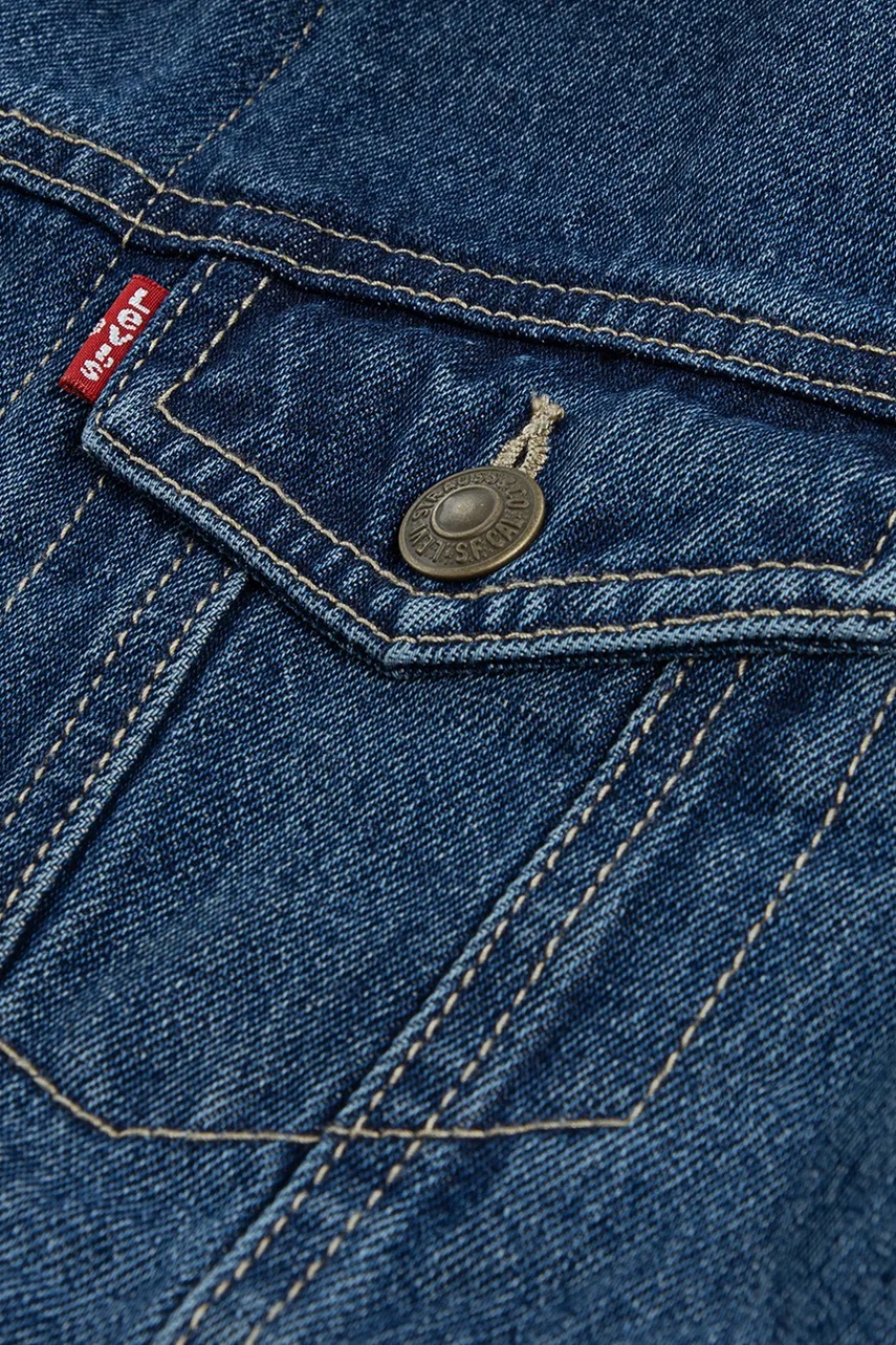 Dětská riflová bunda Levi's QUILTED LINED TRUCKER (obrázek 4)