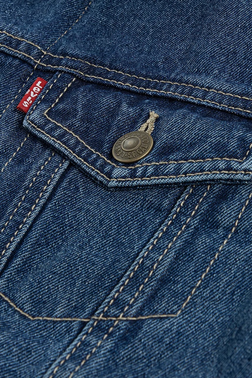 Detská rifľová bunda Levi's QUILTED LINED TRUCKER