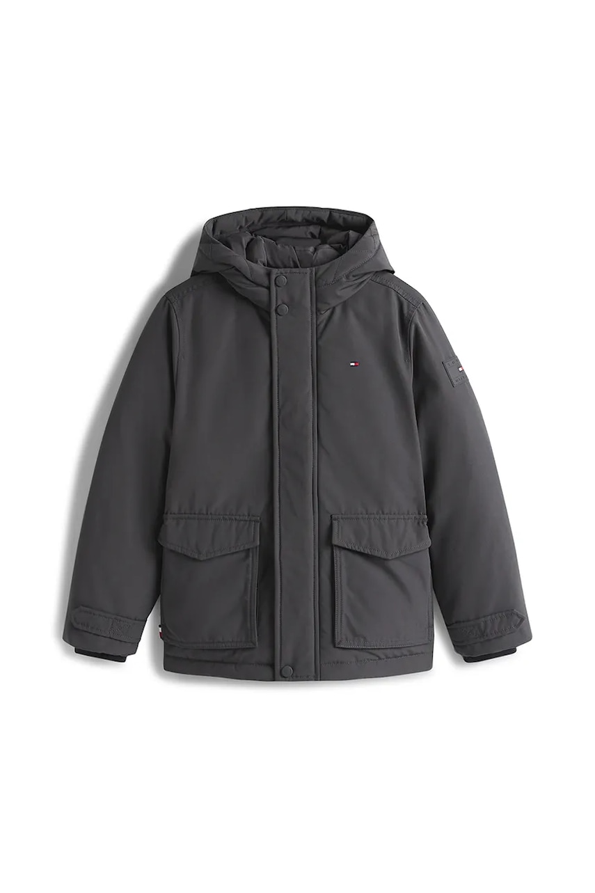 Детская куртка Tommy Hilfiger цвет чёрный KB0KB09889 Детская куртка Tommy Hilfiger цвет чёрный KB0KB09889