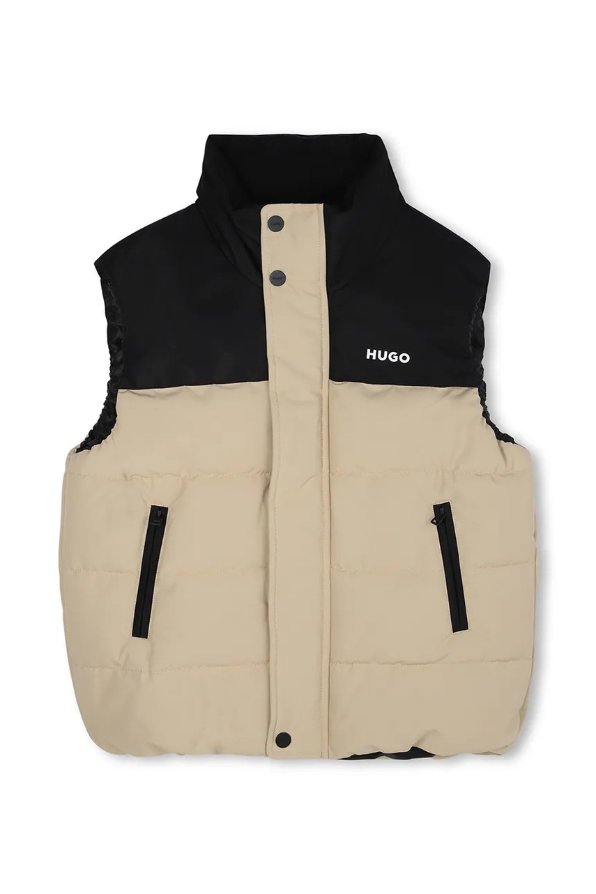 Детский пуховой безрукавник HUGO цвет бежевый G00482
