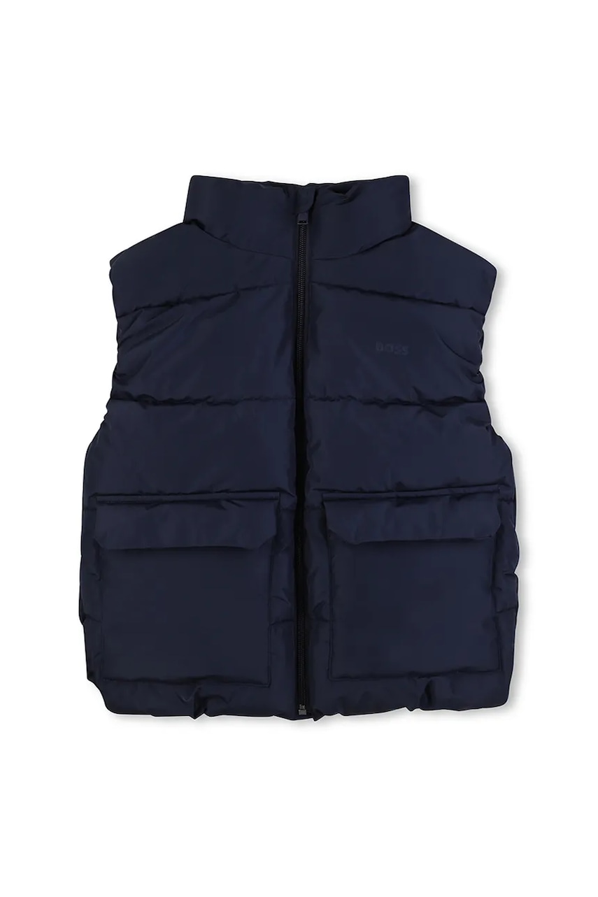 BOSS vestă copii culoarea bleumarin, J52397 BOSS vestă copii culoarea bleumarin, J52397