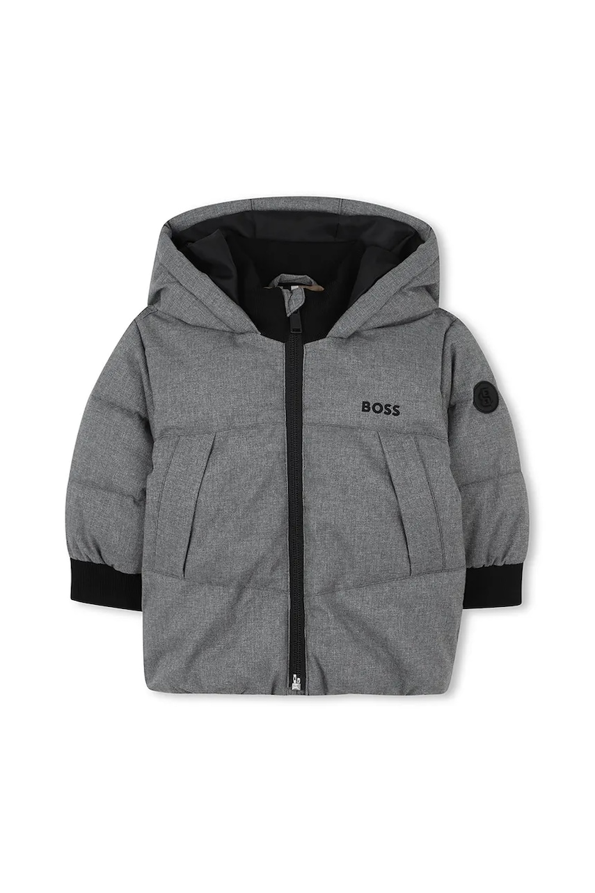BOSS geacă bebe culoarea gri, J52470