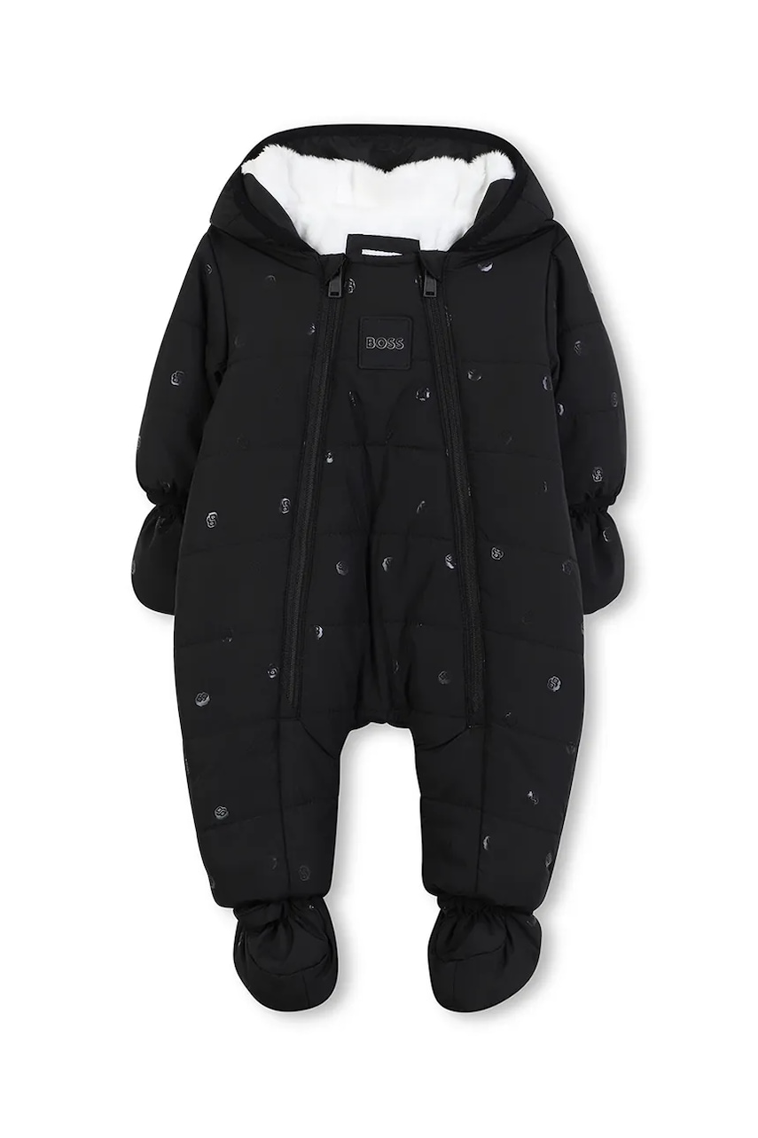BOSS combinezon bebe culoarea negru, J52494