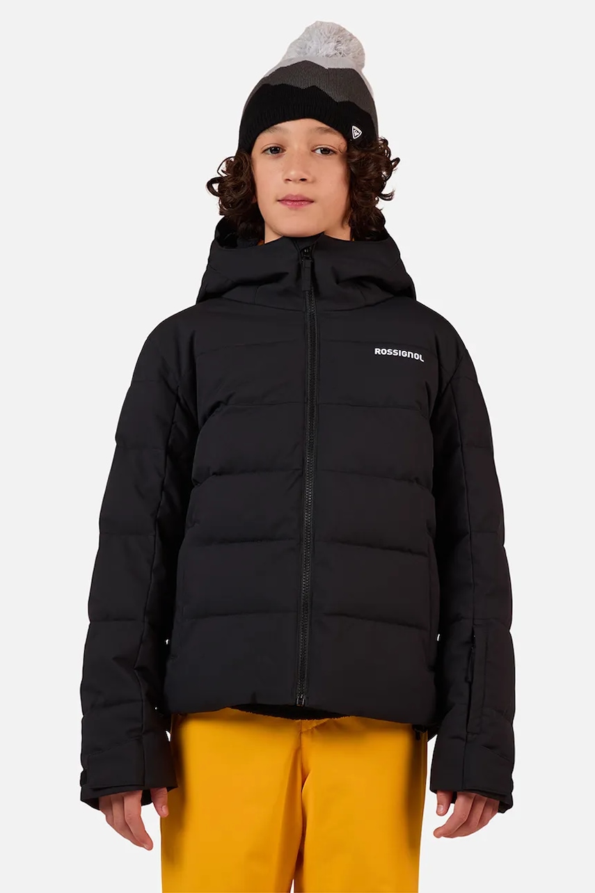 Levně Dětská lyžařská bunda Rossignol SIZ QUILTED černá barva, RLOYJ02
