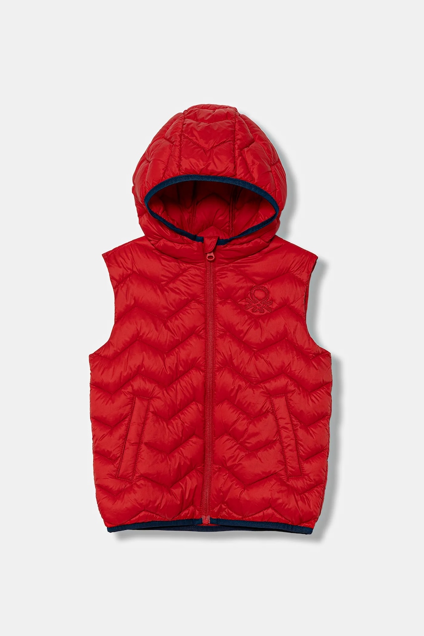 United Colors of Benetton vestă copii culoarea roșu, 2TWDGJ00G