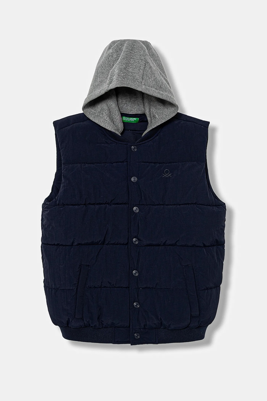 United Colors of Benetton vestă copii culoarea bleumarin, 2IGGCJ012