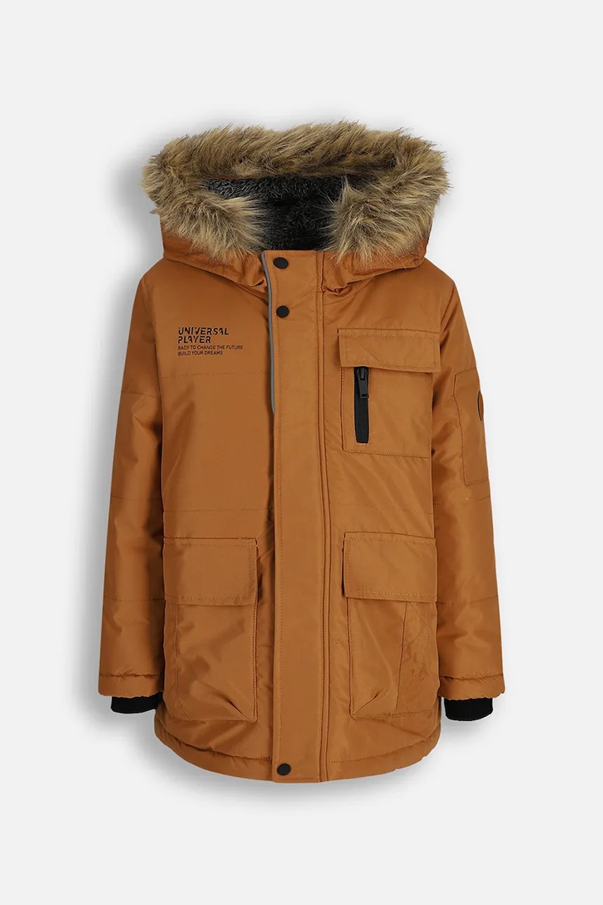 Coccodrillo geacă copii culoarea maro, OUTERWEAR BOY KIDS