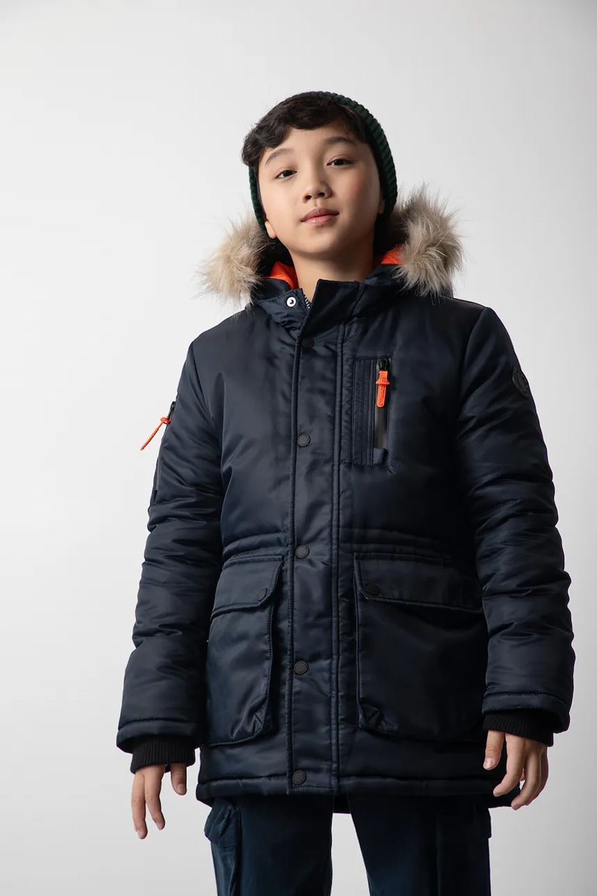 Coccodrillo geacă copii culoarea bleumarin, OUTERWEAR BOY JUNIOR