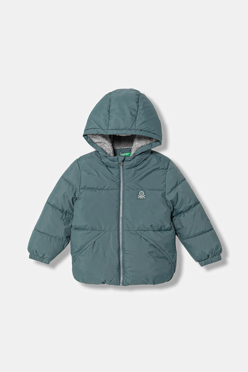 United Colors of Benetton geacă copii culoarea verde, 2WU0GN035