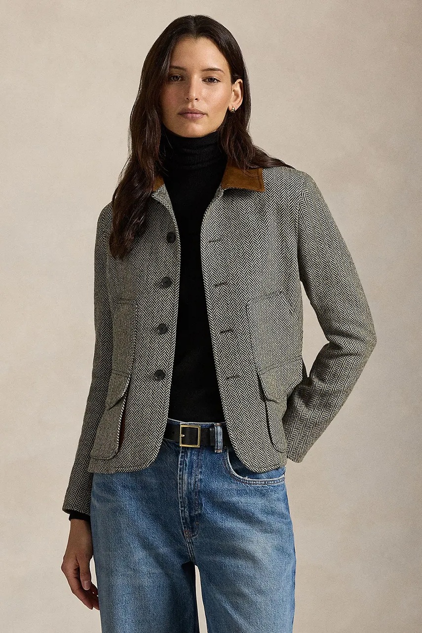 Levně Bunda Polo Ralph Lauren šedá barva, přechodná, 211971401