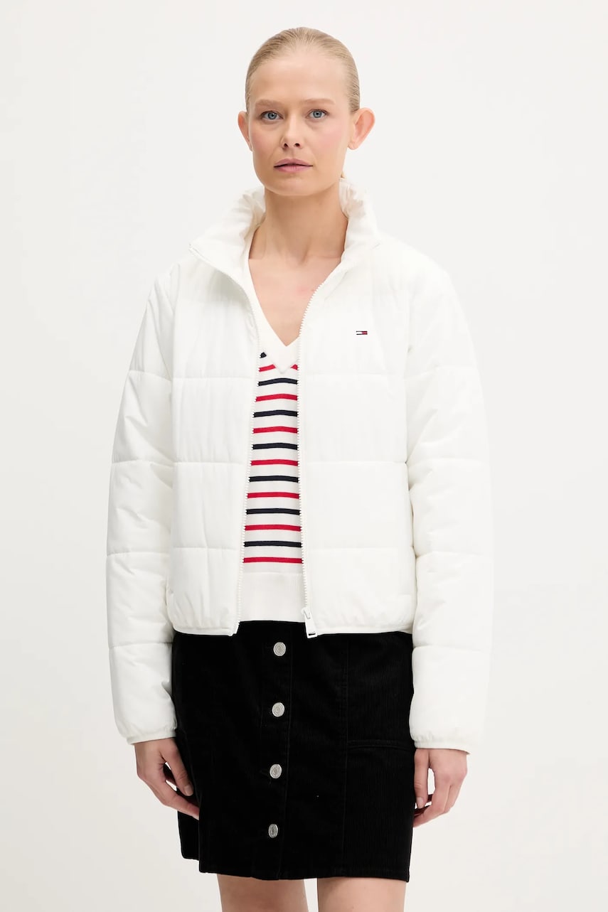 Tommy Jeans geacă culoarea alb, de iarna, DW0DW20958