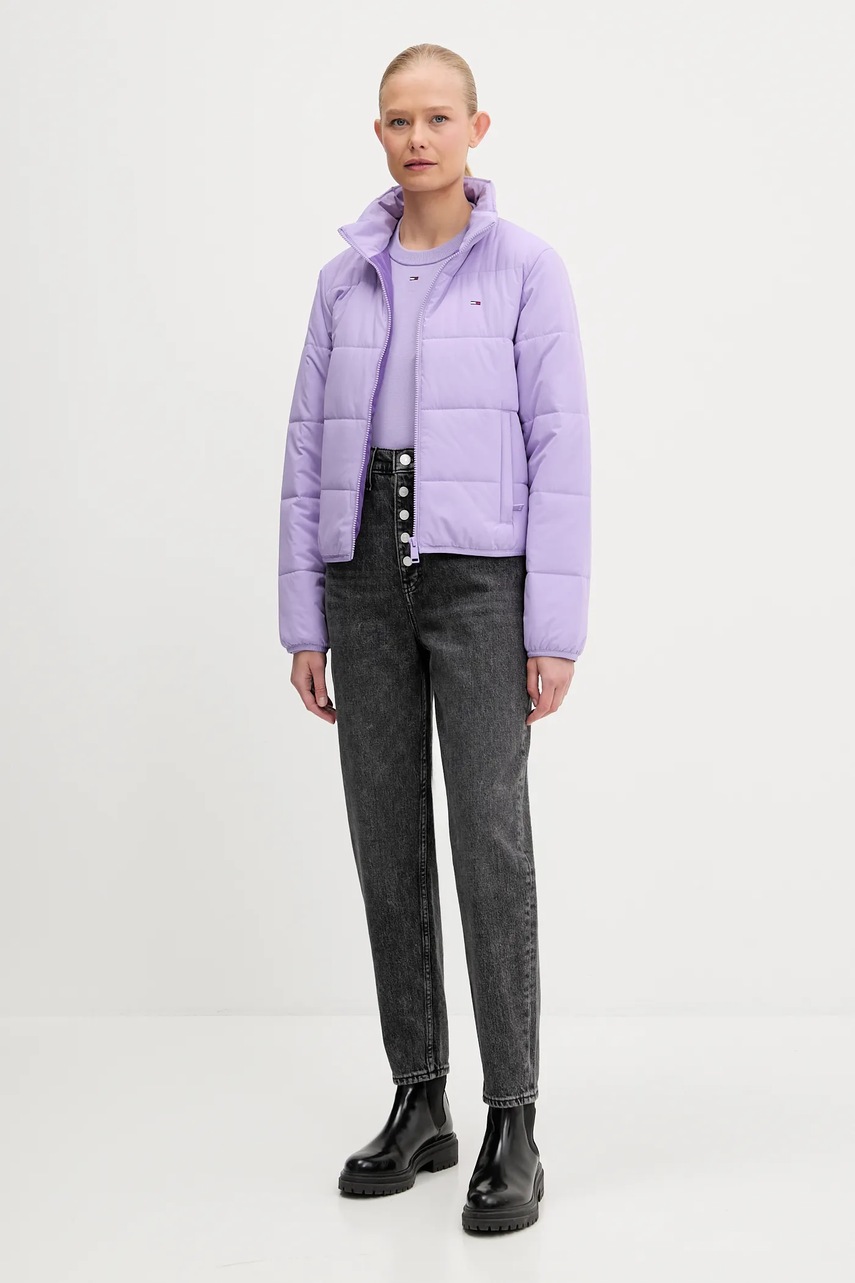 Куртка Tommy Jeans цвет фиолетовый зимняя DW0DW20958