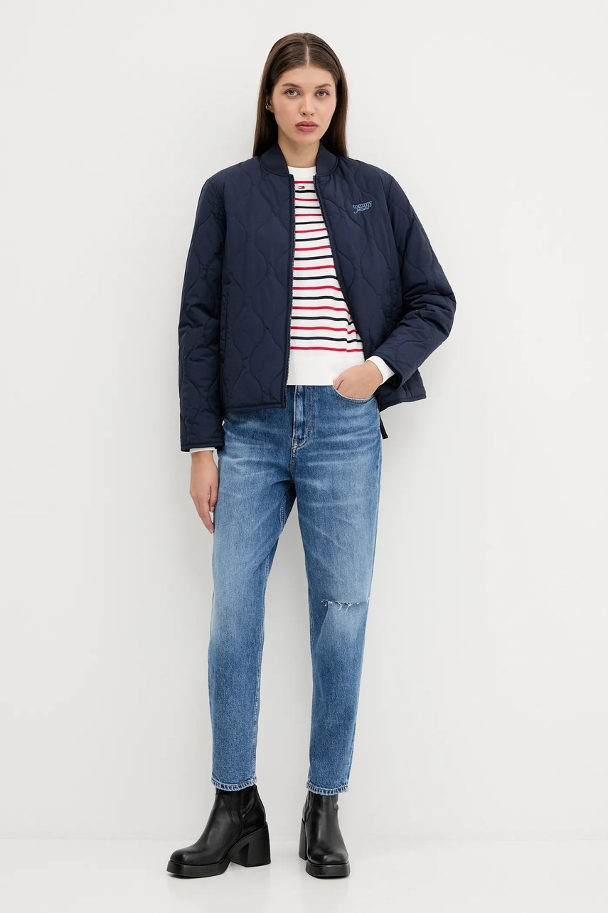 Куртка Tommy Jeans цвет синий демисезонная DW0DW20962