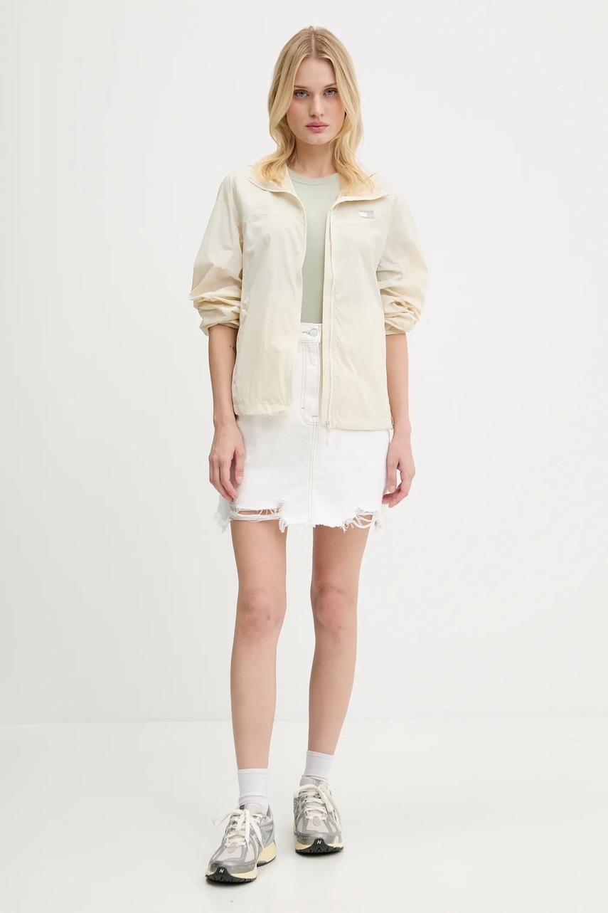 Куртка Tommy Jeans цвет бежевый переходная DW0DW21188