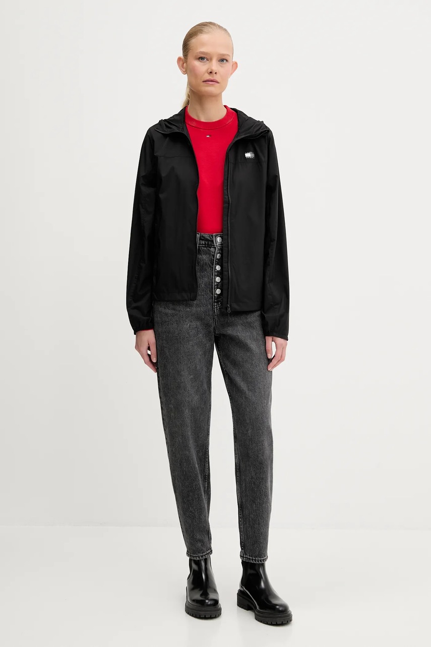 Куртка Tommy Jeans цвет чёрный переходная DW0DW21188