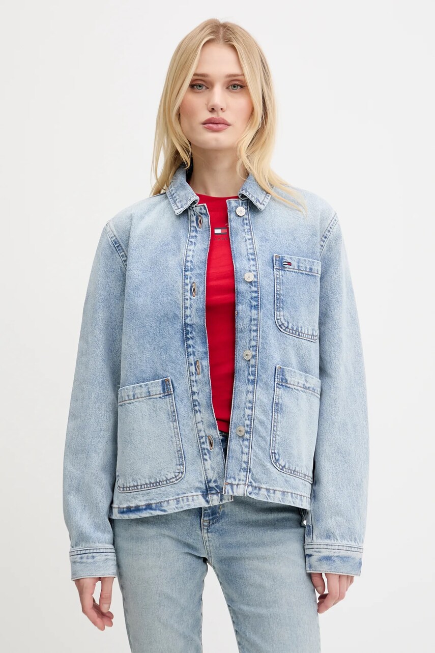 Tommy Jeans geacă jeans de tranzitie, DW0DW21411
