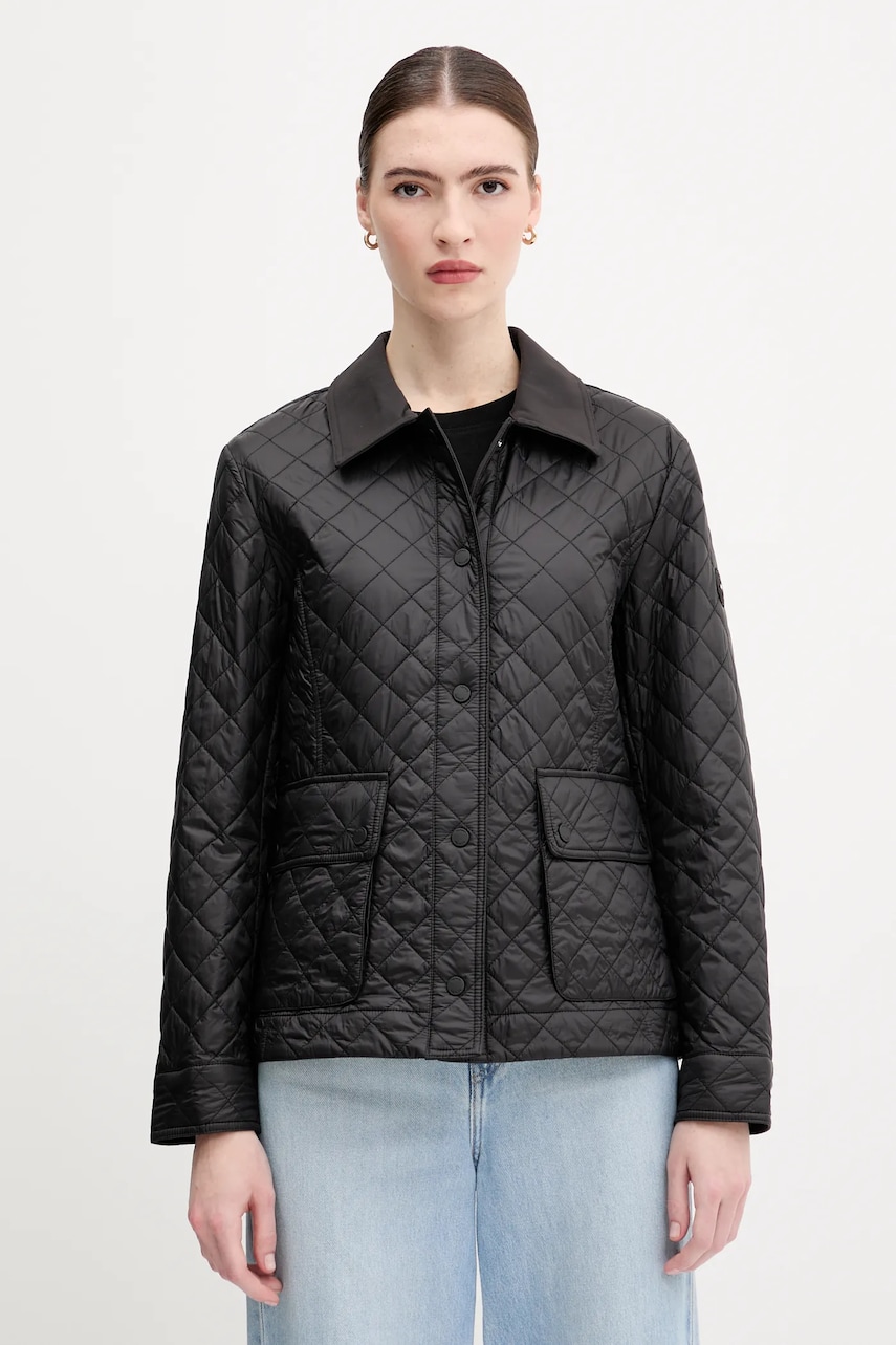 Levně Bunda Tommy Hilfiger černá barva, přechodná, WW0WW45641