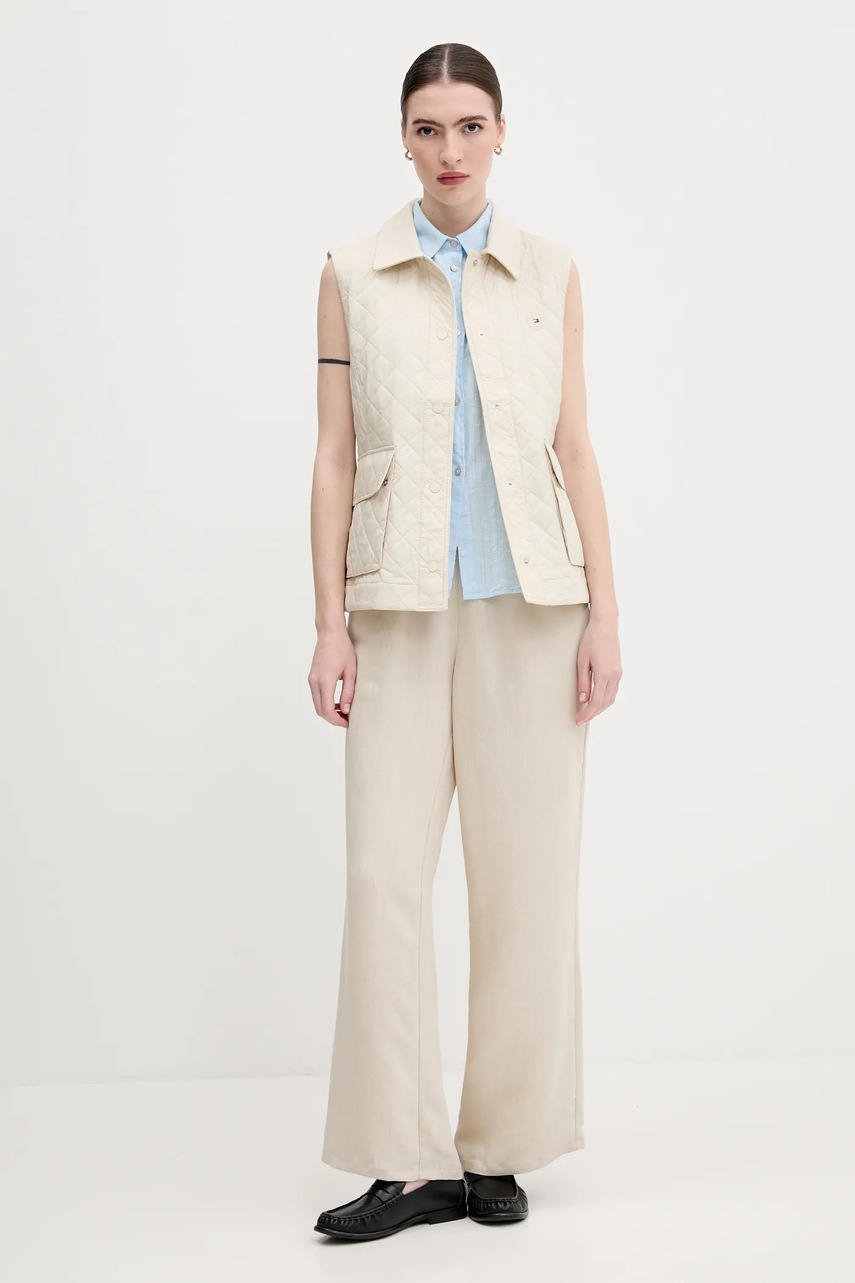 Безрукавка Tommy Hilfiger цвет бежевый переходная WW0WW45638