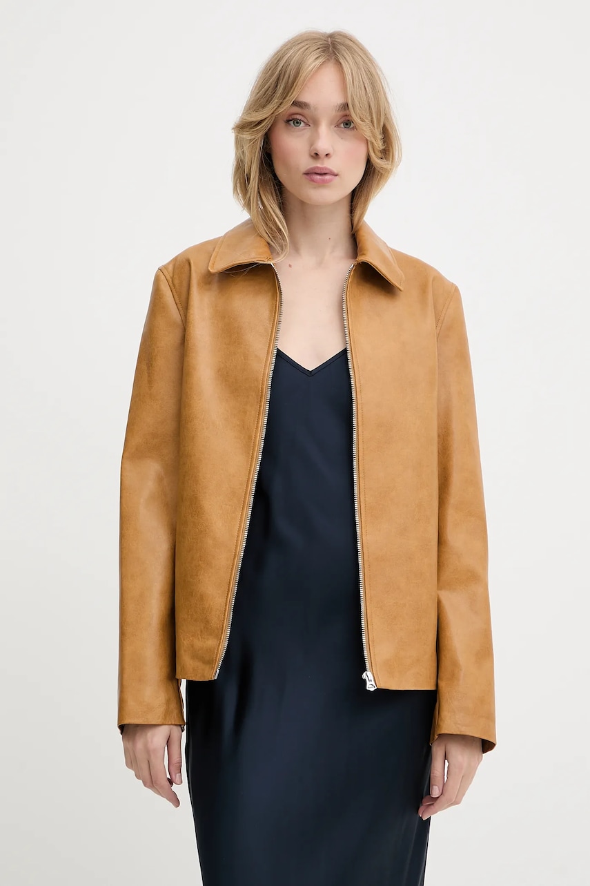 Rag & Bone geacă culoarea maro, de tranziție, WAW25P2001LE01