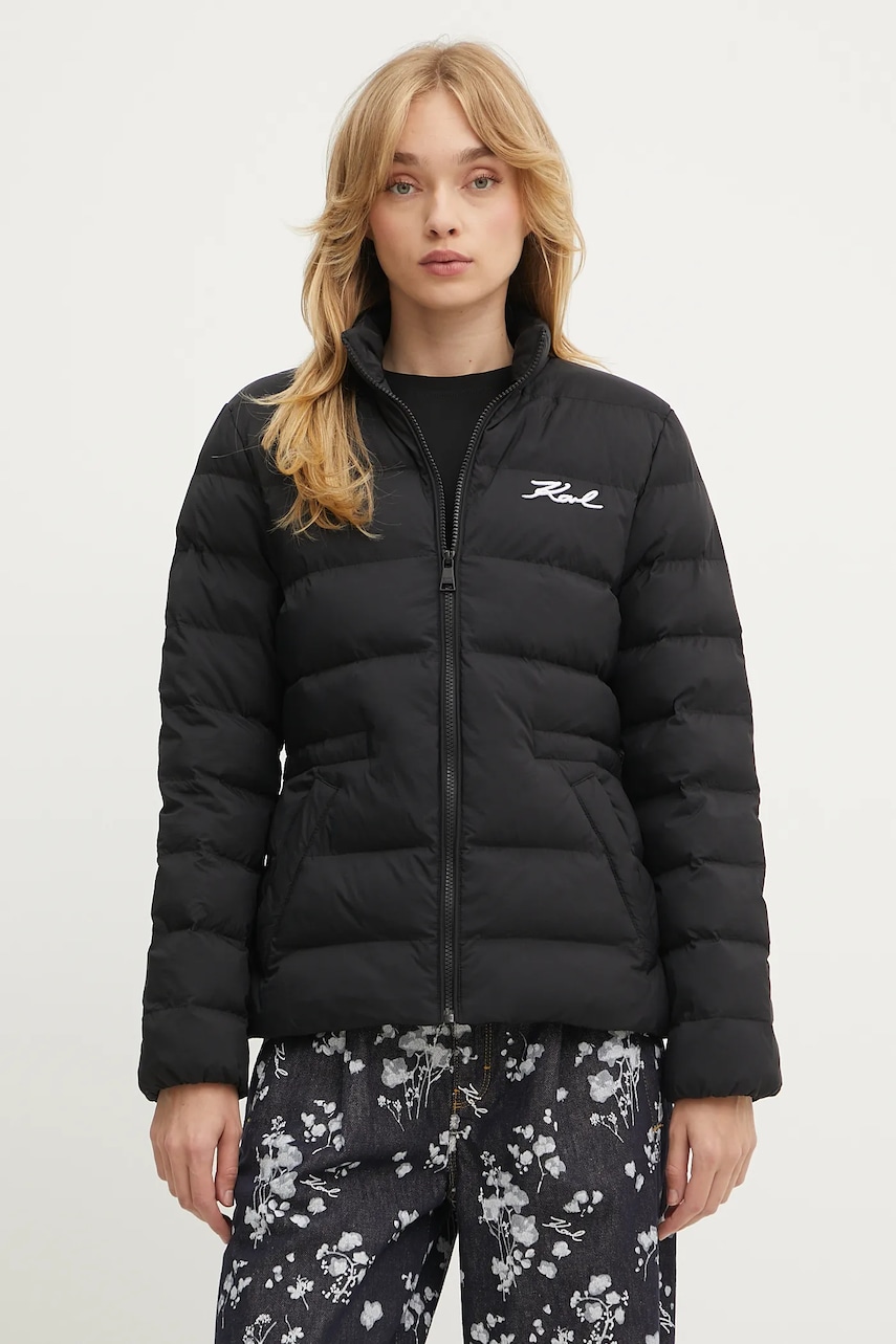 Karl Lagerfeld geacă culoarea negru, de iarnă, A1W15049